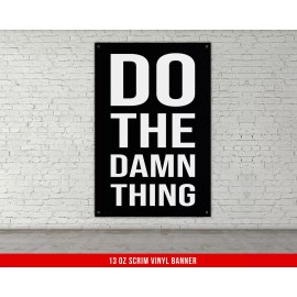 Warpathic Gym Motivation Banner - Fitness Wall Art - Home Workout Decor - 48 X 80