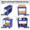 2 Tray Tool Cart, 400 LBS Capacity Rolling Tool Carts