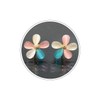 Wendalern Opal Flower Stud Earrings Tiny Flower Leaf Earrings Cute