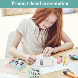 Aifieego Kids Panda Party Favor, Small Spiral Pocket Notebook Journal for Girls, Cute lined Notepad Note Books,Mini little Note Pads