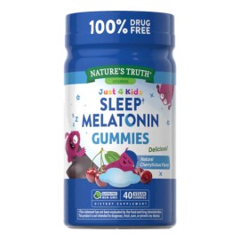 Melatonina Infantil 1 mg Nature's Truth | 40 Gomitas con Sabor Natural para un Sueño Tranquilo