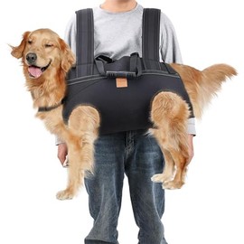 Mochila para perros grandes de cuerpo completo con asa de elevación de perro con STS reflectante para perros mayores discapacitados