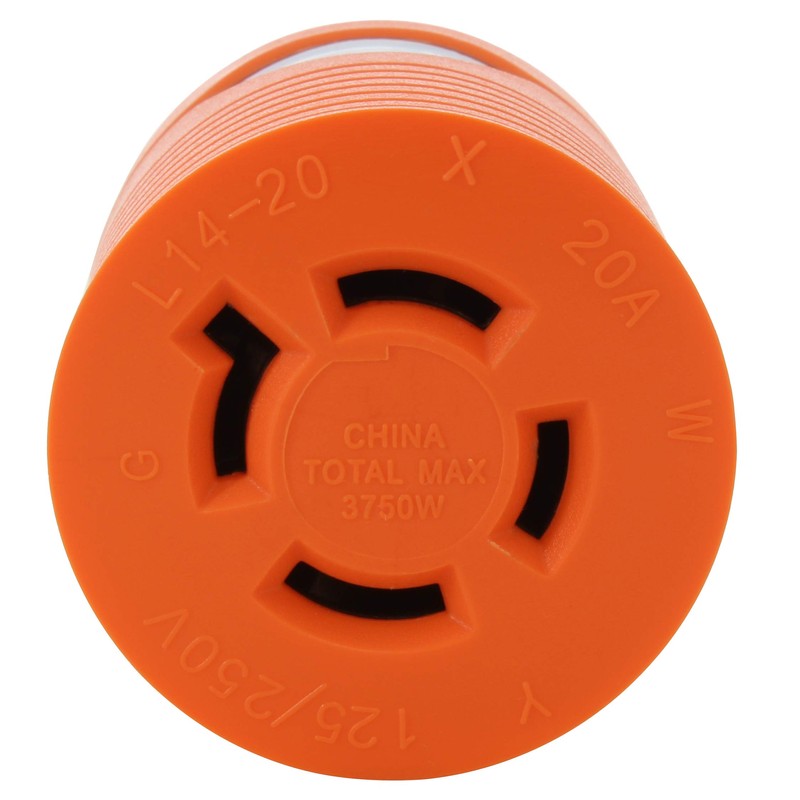 AC WORKS [ADTTL1420] Generator Locking Adapter RV 30Amp TT-30P Plug