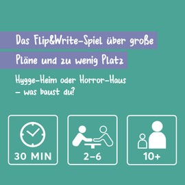 Planned & Delivered - Who Makes Living Dreams Come True?: The Flip & Write Game about Big Plans and Too Little Space. With 26 Scenarios From Tiny House to Luxury Villa