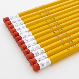 BAZIC Pencil #2 HB Pencils, Latex Free Eraser, Wood Free Yellow Unsharpened Pencils for Exam School Office (20/Pack), 24-Packs