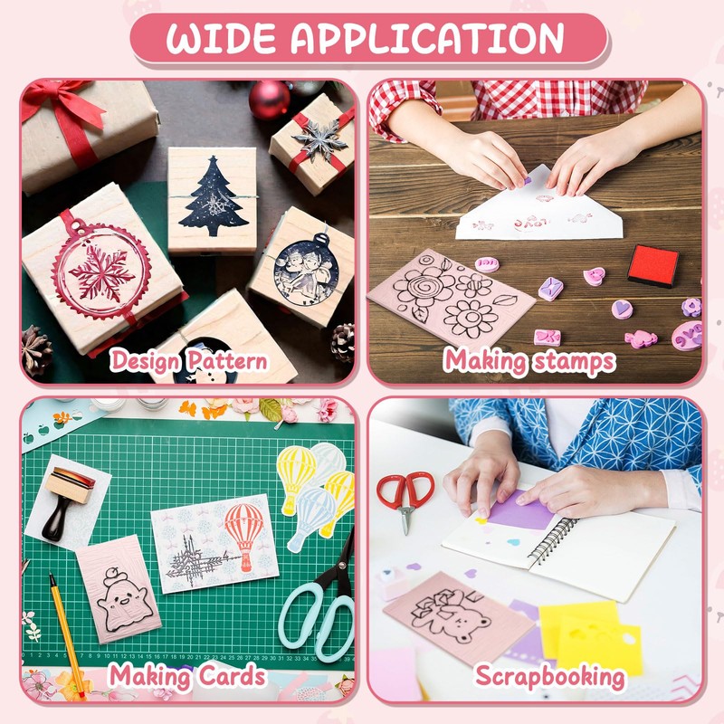 Frienda 30 Pack 4"x6" Rubber Carving Blocks Rubber Stamp Carving