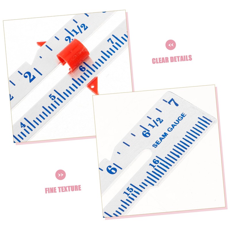 TEHAUX DIY Sewing Gauge Ruler for Measurement Markings Button Sliding