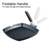 S·KITCHN Grill Pan with Folding Handle, Nonstick Grilling Pan for