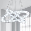 diisunbihuo Modern LED Chandeliers Crystal Chandeliers Ceiling Light Three Rings