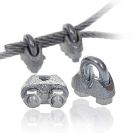 Drahtseile24 Rope Clamp, Wire Rope Clamps | 2 mm - 16 mm | 2x - 100x | 2-3mm / 50x Pieces