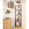 IBUYKE 5 Tier Corner Shelf Stand,Industrial Corner Display Rack,Corner Bookshelf