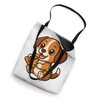 Cute Cartoon Beagle with Pizza Slice Tote Bag