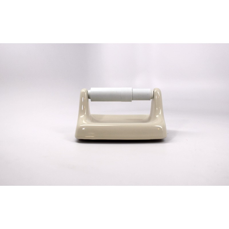 Tenedos Glazed Ceramic Bathroom Toilet Paper Holder Accessory (Bone Almond)