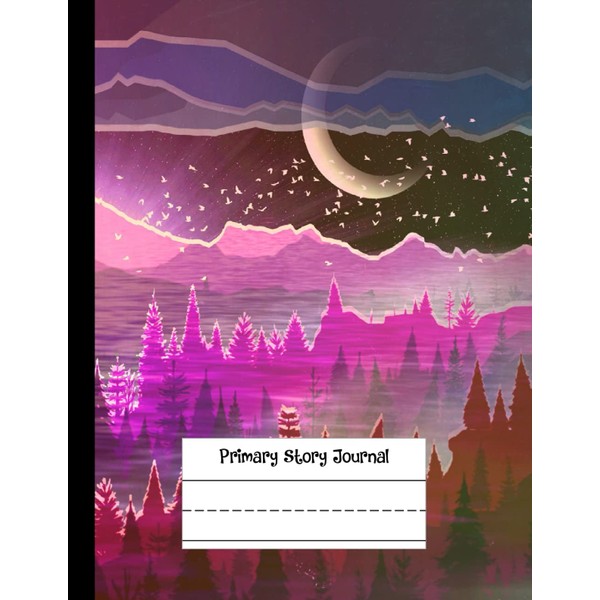 Primary Story Journal: Fantasy Cover, Dotted Midline and Picture Space