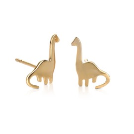 namana Dinosaur Stud Earrings for Women Teen Girls 925 Sterling Silver Cute Animal Shaped Small Stud Earrings for Kids in a Dinosaur Design in Silver or Gold Plated Silver, Sterling Silver
