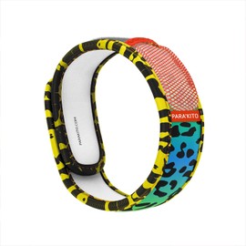 PARA'KITO Mosquito Insect & Bug Protection Wristband - Mosquito Stickers, Bug Spray Alternative - Summer Essentials, Beach Accessories, Hiking, Camping Essentials - w/Essential Oils (Leopard Yellow)
