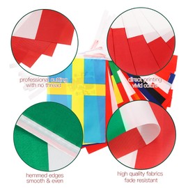 Anley European Union String Flag, 27 EU Countries String Bunting Banner, Decoration for Grand Opening, Sports Bar, Party Events - 27 Feet 27 Flags