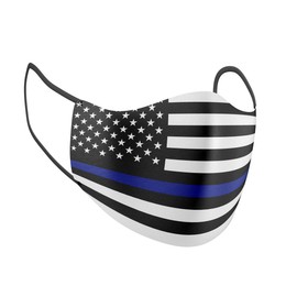 Costume Agent Face Mask PM2.5 Filter Double Layer Choose Your Design Reusable Cloth Masks (Police Flag)