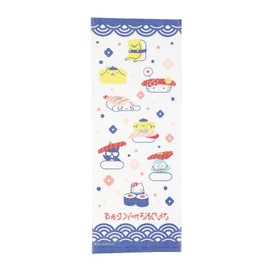 Marushin 3825019300 Tenugui Sanrio Characters Everyone and Sushi