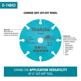 Makita OEM D-74843 3" Carbide Cut-Off Wheel