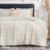 Amélie Home Fleece Queen Comforter Set Ivory, 3 Pieces Super