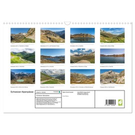 Schweizer Alpenpässe (Wandkalender 2026 DIN A3 quer), CALVENDO Monatskalender