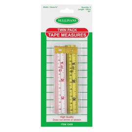 Sullivans Metric and Imperial Tape Measure 2 Pack, 150 cm Length x 15 mm Width