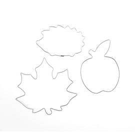 Formina Markenlos Set of 3 Leaf Maple 10.7 cm Apple Hedgehog Stainless Steel Cookie Cutters