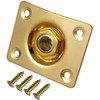 Square Metal 1/4 Output Jack Plate Input Jack Socket for