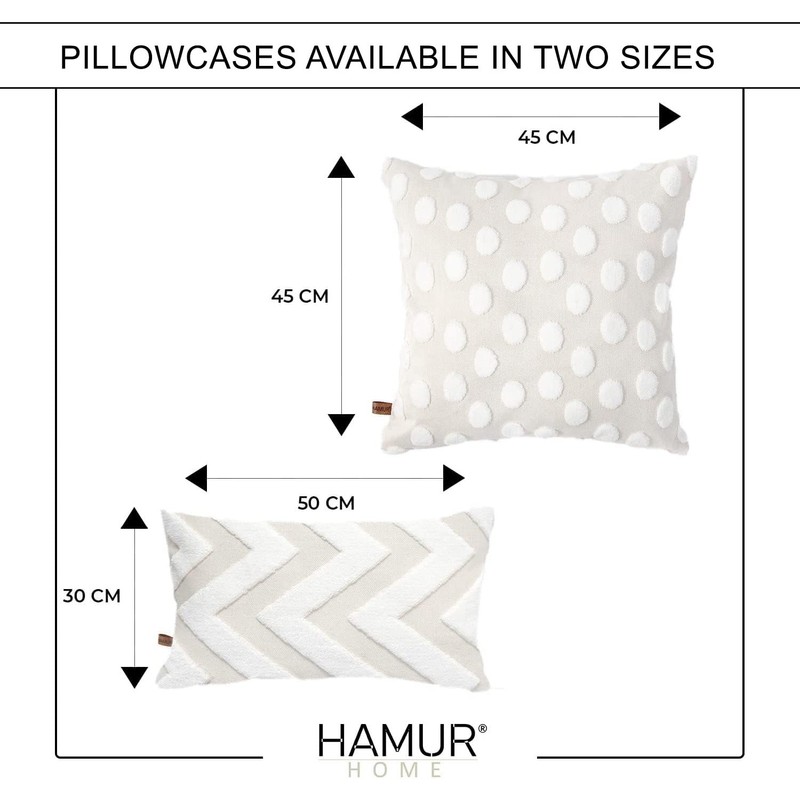 HAMUR HOME Set of 2 Cushion Covers, 30 x 50