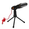 Condenser Computer Microphone Wired Stereo 3.5mm Audio with Stand Recording