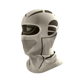 Mech-Style Ski & Motorcycle Mask-Windproof Balaclava, Full Face with Vent Holes, Helmet-Friendly, Unisex for Skiing & Riding Light Gray