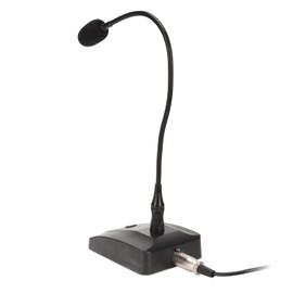 Asixxsix Micrófono de Cuello de Cisne Flexible, Plug to Play Micrófono con Cable de Escritorio de 6,35 Mm con Base Micrófono de Bloqueo a Presión Profesional para Conferencias Reunión Video