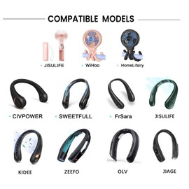 Type-c Fan Charger Cable for JISULIFE, WiHoo, HomeLifairy Handheld Mini Fan cord, SWEETFULL,KIDEE, ZEEFO, FrSara, CIVPOWER Neck Fa-n cable Replacement Personal Portable Fa-n Charging Cord 5FT (black)