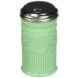 Tablecraft Sugar Shaker with Stainless Steel Top, 3.0625" x 5.75", Green