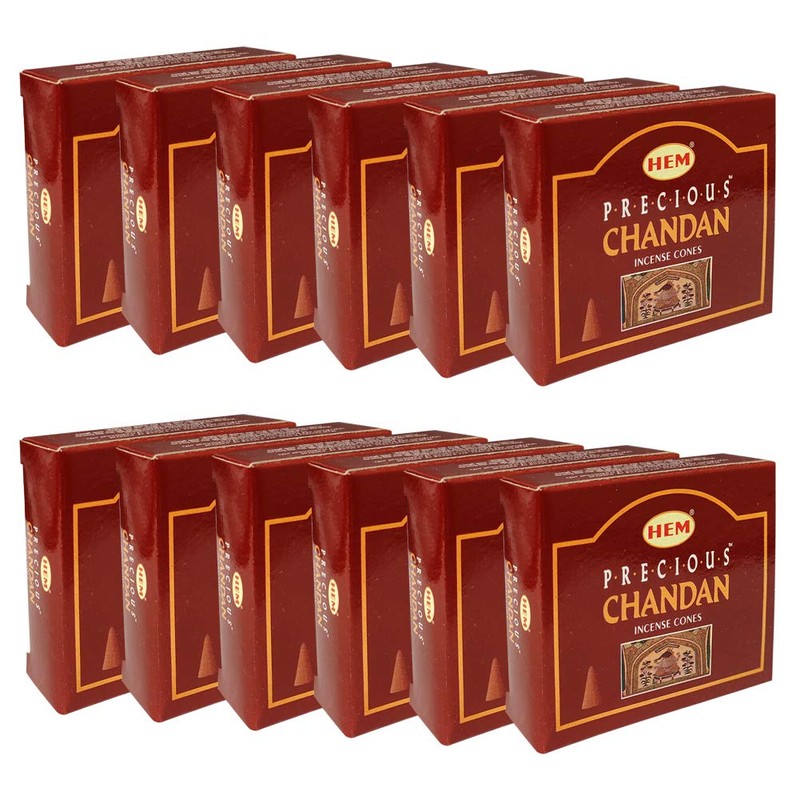 Precious Chandan Incense Cones And Cone Incense Burner Bundle Insence