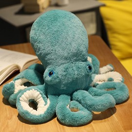 Green Octopus Plush Doll - Stuffed Toy for Kids & Lovers - Perfect for Birthdays, Christmas & Valentine's Day (17.7-inch)