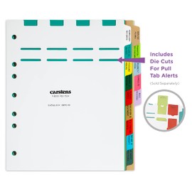 Carstens Heavy Duty Plastic Assisted Living Divider Set, 14 Tabs, with Pull Tab Die Cuts, Multi-Color, for Side-Opening 3-Ring and 5-Ring Binders