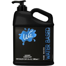 Wet Silver Water-Based Lubricant | Long-Lasting, Original Premium Formula | Vegan, pH-Balanced, Hypoallergenic, Paraben-Free, Non-staining | Lube for Men, Women & Couples, 128 fl oz