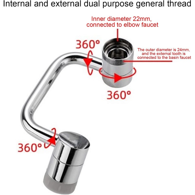 Aireador Extensor de Grifo Giratorio, Extensor de Grifos Universal de