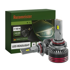 AUTOMEISTER H11/H8/H9 Fog Light Bulbs – 48,000LM 6500K Cool White,140W, IP68 Waterproof, Built-in Cooling Fan, Plug & Play, Pack of 2