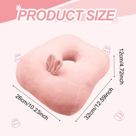 Zyluniy Soft Nap Pillow Pink, Desk Cushion Plush, Soft Nap Doughnut Desk Nap Piercing Cushion Office Ear Cushion for Side Sleepers for Women, Girls, Children