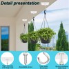 FOWSRHRG Adhesive Ceiling Hooks for Hanging Plants, 6 Pack Large
