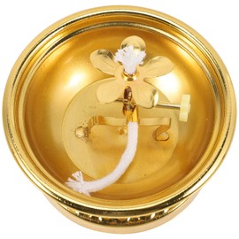 Zerodeko Camping Lanterns Brass Oil Lamp Kerosene Lamp Butter lamp Diwali Buddha Ghee Lamp Holder Copper Oil Lamp Altar Supplies for Meditation Buddha Altar Golden Home Decor