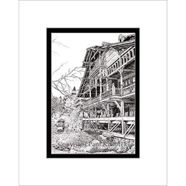 Mohonk Mountain House, Open Edition, Matted Pen and Ink Print