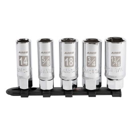 ARES 11031 - Extra Deep 16mm Thin Wall Spark Plug Socket – 3/8-Inch Drive Spark Plug Socket – 6-Inch Long Thin Wall 12-Point Socket for Superior Reach and Coverage