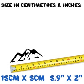 Pack of 3 Mountain Adventure Waterproof Decal - Car Bumper Sticker - Car Stickers and Decals - Wall Decal - Campervan Decals - Van Stickers (Small, Black)