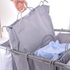Laundry Sorter Cart 4-Bag Classics Rolling Laundry Hamper, Sturdy Frame