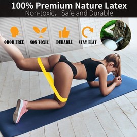 VEKENSEE Bandas de Resistencia, Látex Natural Bandas Elasticas para Ejercicio Set con 5 Ligas de Resistencia multifuncionales Uso para Gym, Pilates, Yoga y en Casa