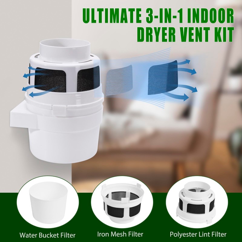 Upgraded Version - VIWINVELA 3 IN 1 Indoor Dryer Vent